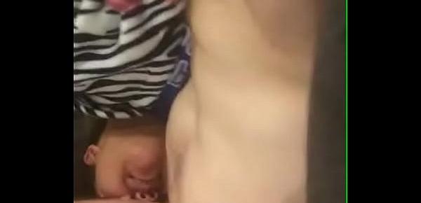  Ebony Teen Almost Gets Caught Sucking Cock By Her Mom